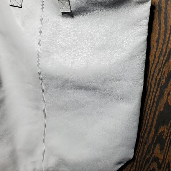 Common Projects Leather Helmet Bag Unisex Grey Crossbody Strap Fabric Lined RARE - Picture 6 of 15